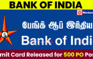 Bank of India Admit Card 2023 – 500 PO in JMGS-I Post