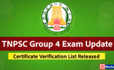 TNPSC Recruitment 2023 – Group 4 Certificate Verification List Released